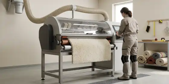 Teppich klopfen – maschinelles Entstauben